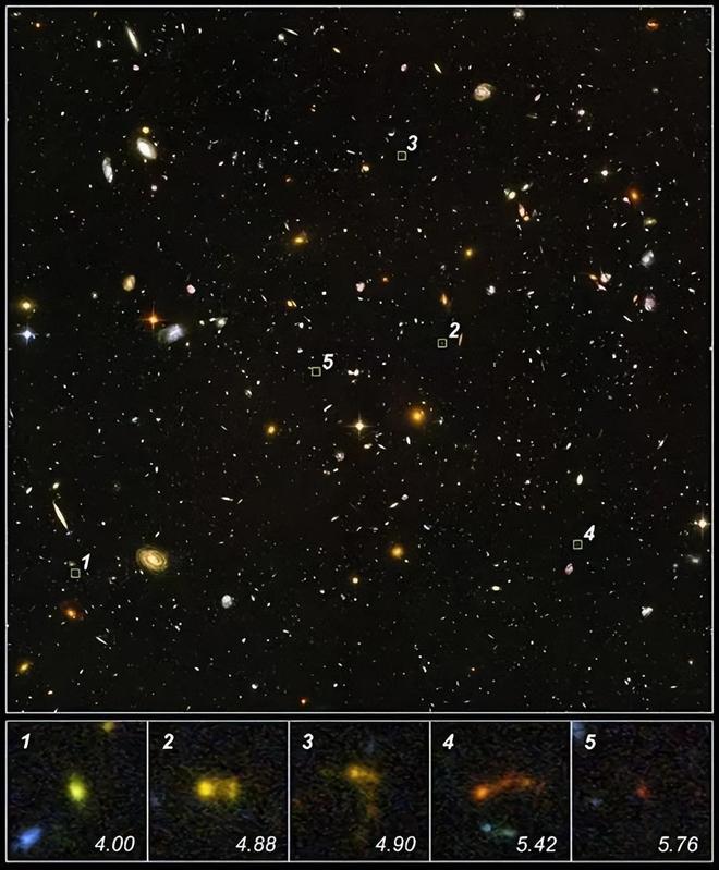 哈勃望远镜深空场震撼揭示：一张照片捕捉十万星系917 / 作者:单丁鹤纷 / 帖子ID:130932