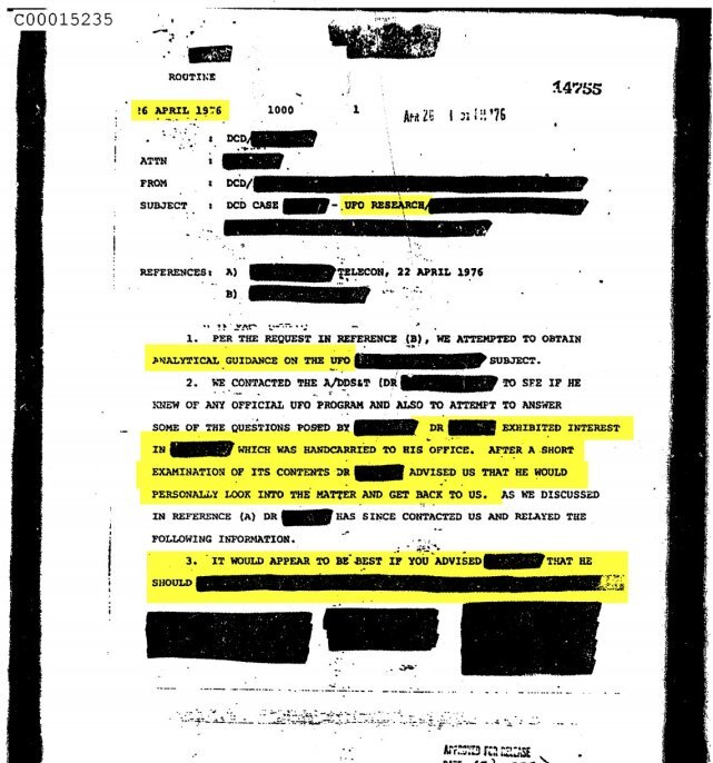 美国中情局公开UFO机密文件 近期将向国会提交报告897 / 作者:张立武 / 帖子ID:131331